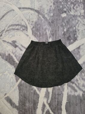 Dynamite Black Printed Circle Skirt for Women Size S